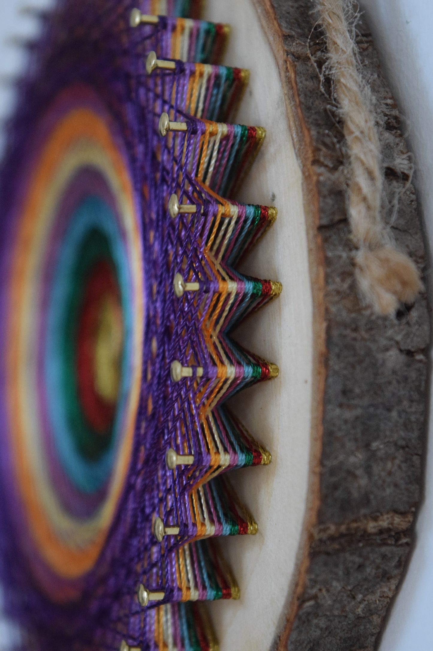 CUSTOM MANDALA on a Wooden Round Slice
