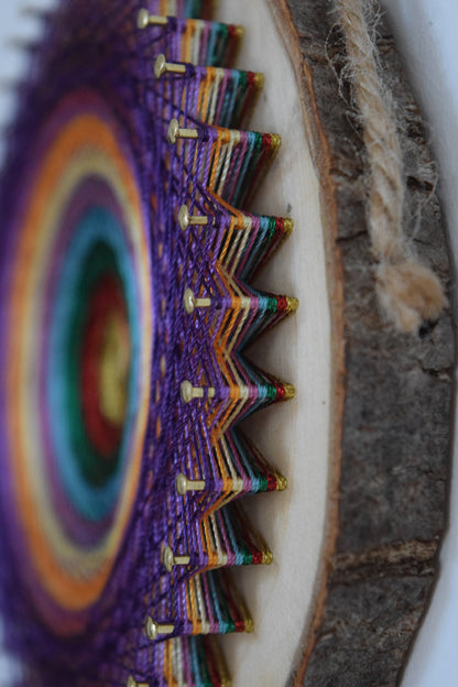 CUSTOM MANDALA on a Wooden Round Slice