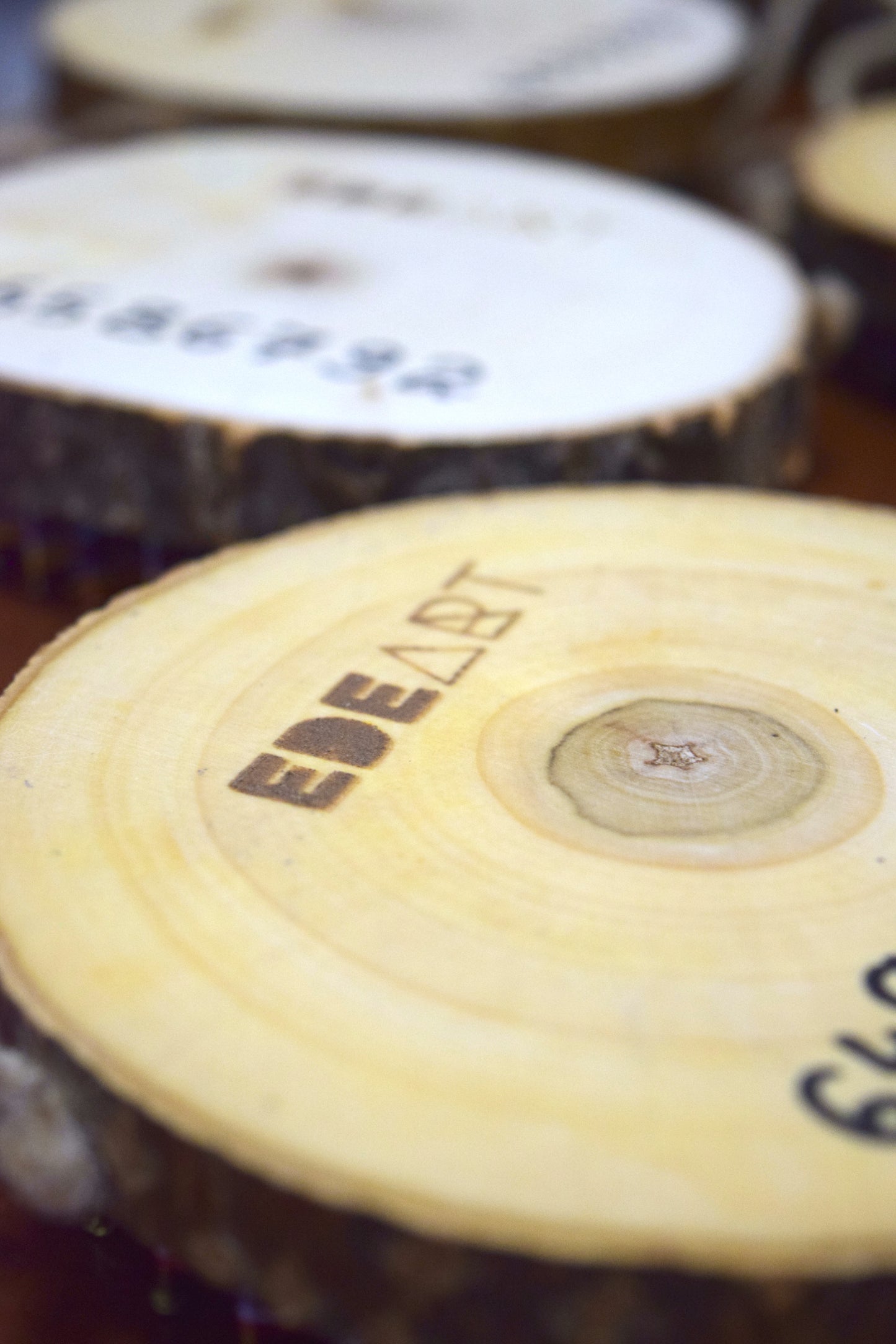 CUSTOM MANDALA on a Wooden Round Slice