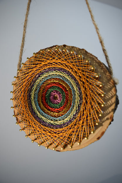 CUSTOM MANDALA on a Wooden Round Slice