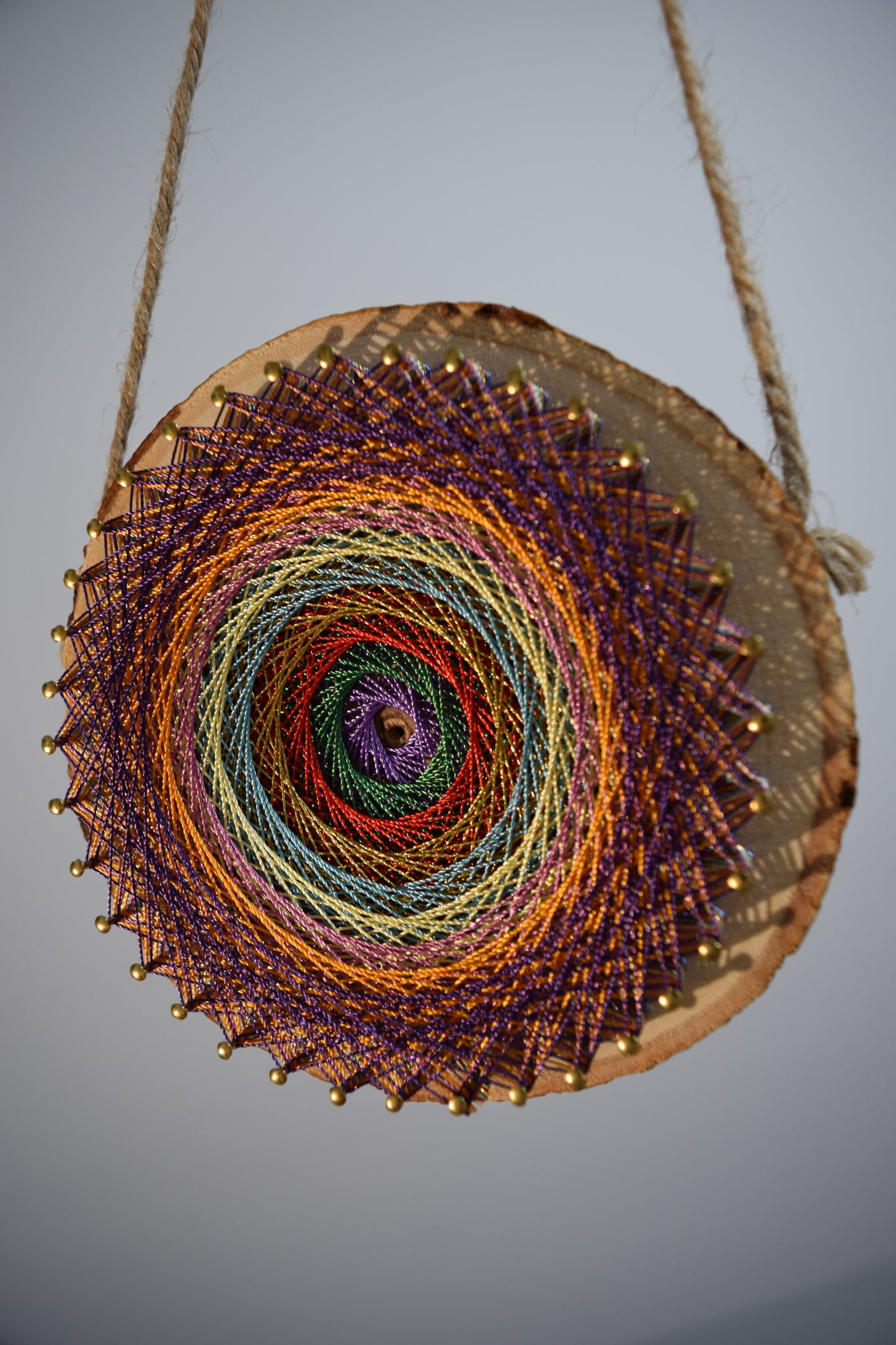 CUSTOM MANDALA on a Wooden Round Slice