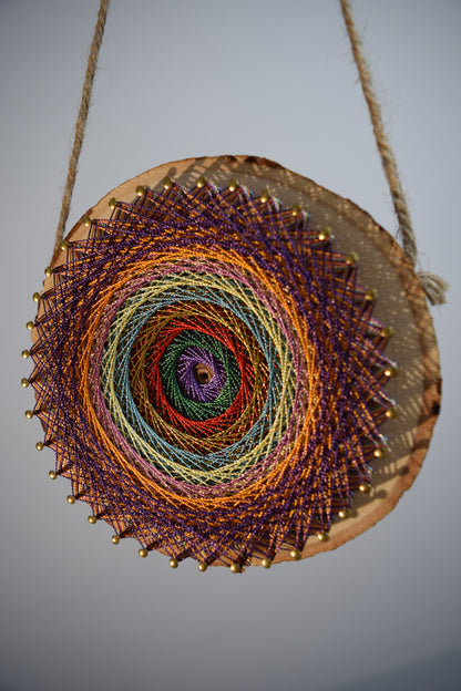 CUSTOM MANDALA on a Wooden Round Slice