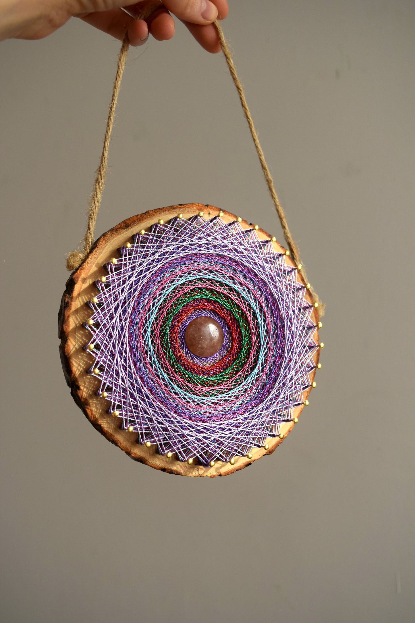 CUSTOM MANDALA on a Wooden Round Slice