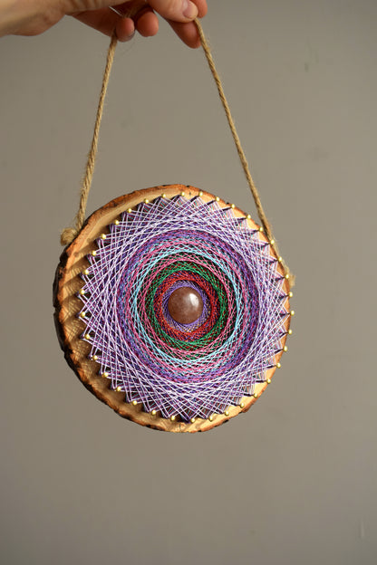 CUSTOM MANDALA on a Wooden Round Slice