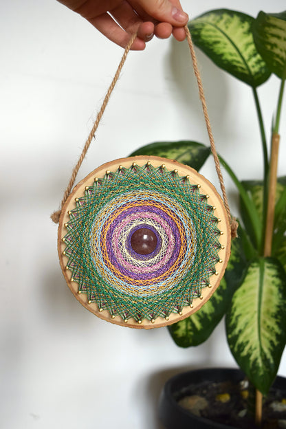 CUSTOM MANDALA on a Wooden Round Slice