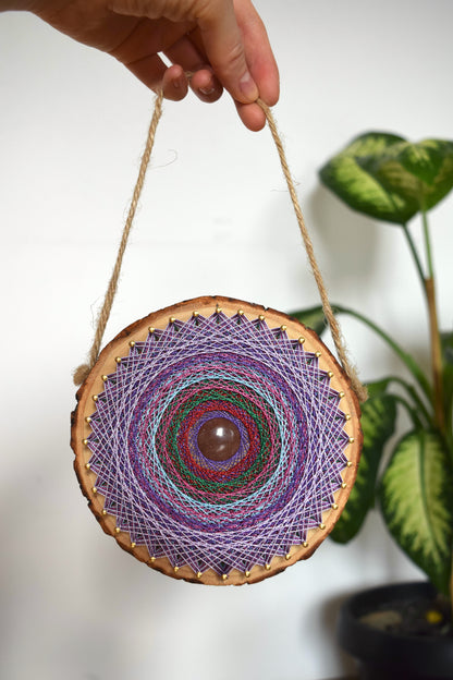 CUSTOM MANDALA on a Wooden Round Slice