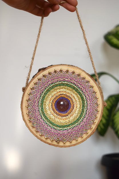 CUSTOM MANDALA on a Wooden Round Slice