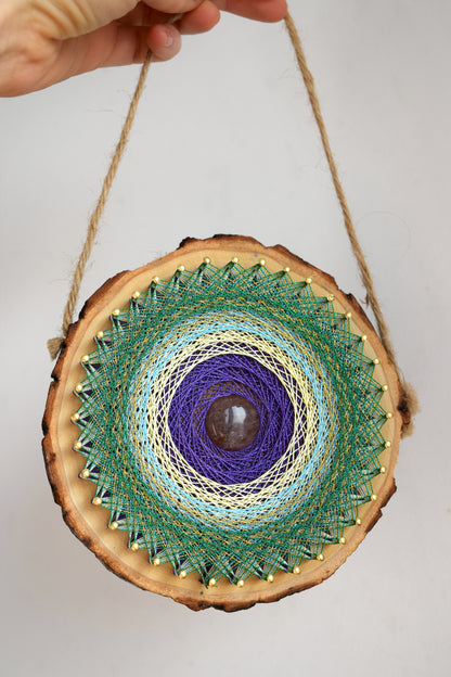 CUSTOM MANDALA on a Wooden Round Slice