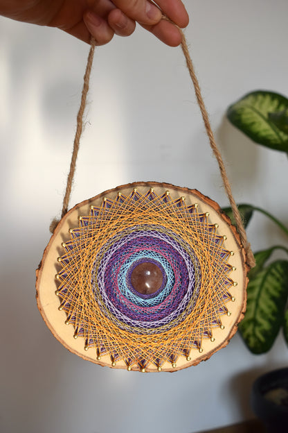CUSTOM MANDALA on a Wooden Round Slice
