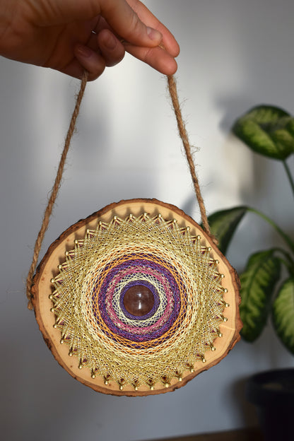 CUSTOM MANDALA on a Wooden Round Slice