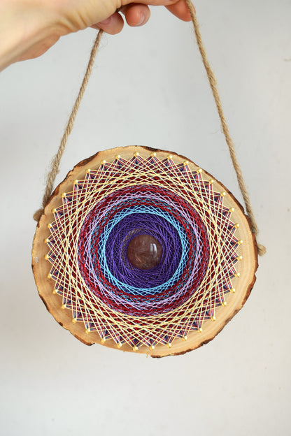 CUSTOM MANDALA on a Wooden Round Slice