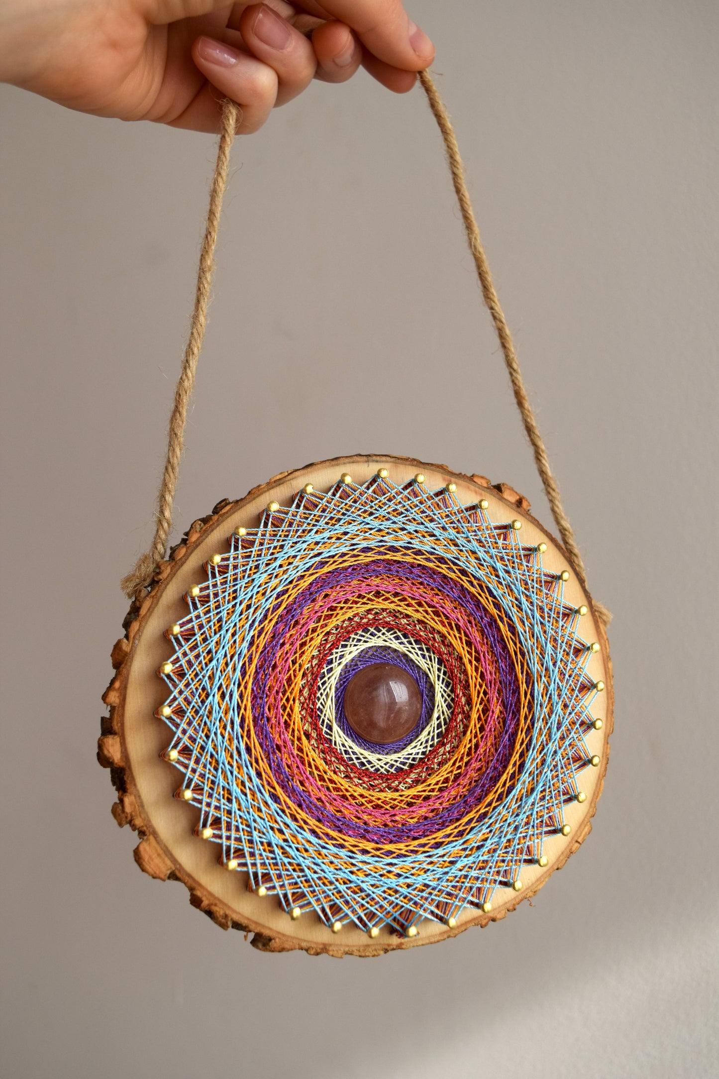 CUSTOM MANDALA on a Wooden Round Slice