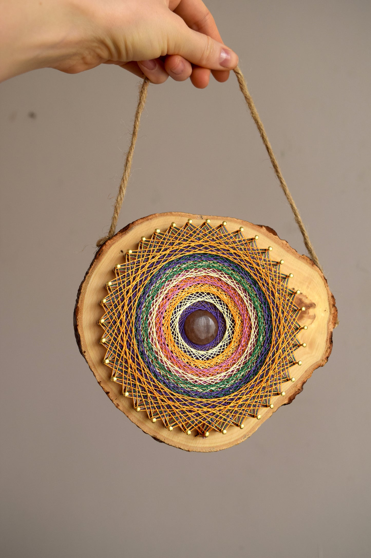 CUSTOM MANDALA on a Wooden Round Slice