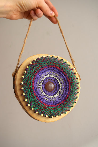 CUSTOM MANDALA on a Wooden Round Slice