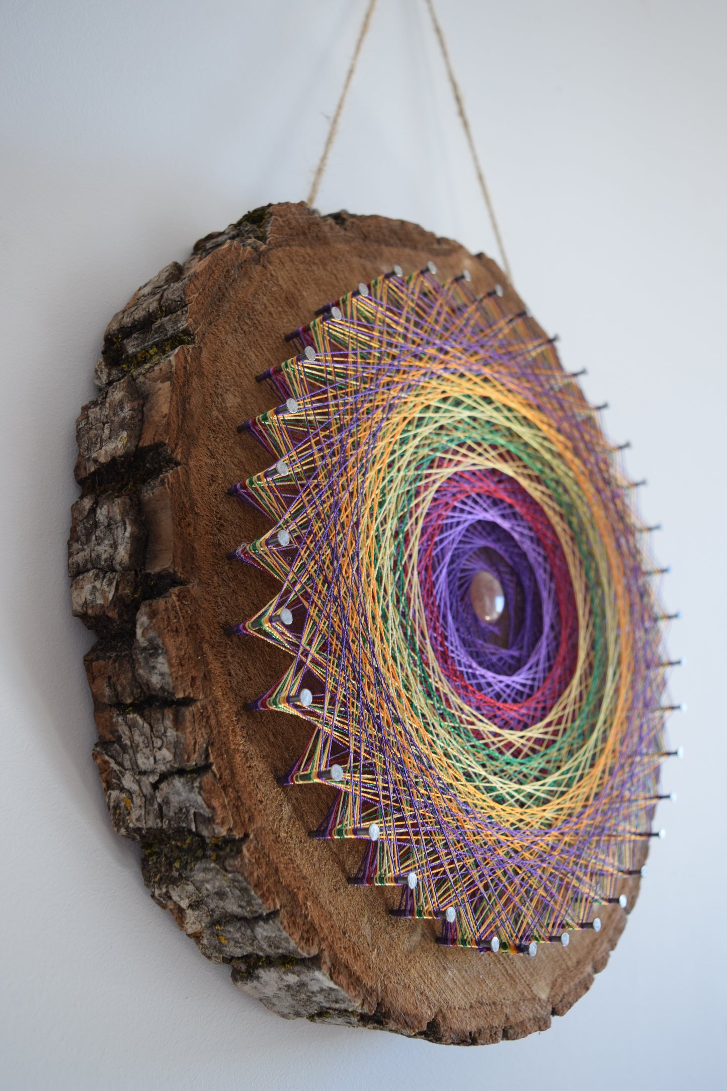 CUSTOM MANDALA on a Wooden Round Slice