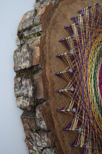 CUSTOM MANDALA on a Wooden Round Slice